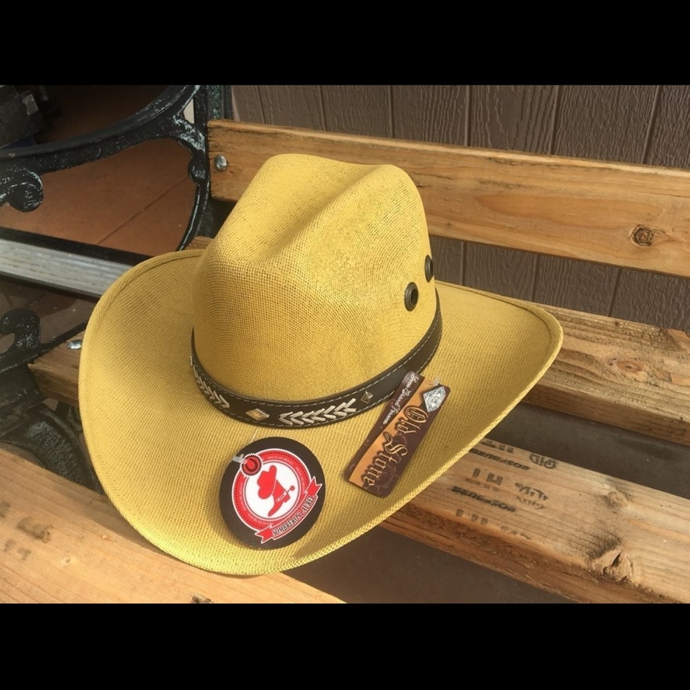 Rodeo Yellow Cowboy Hat unisex adjustable band